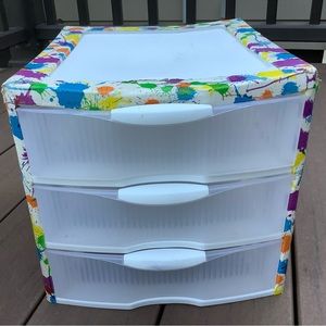 3 Drawer Organizer-Paint Spot Design